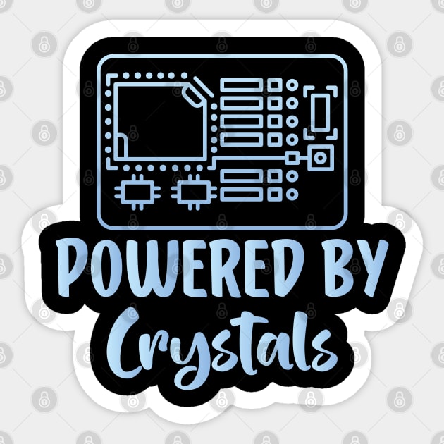 Powered By crystals Sticker by AbstractA